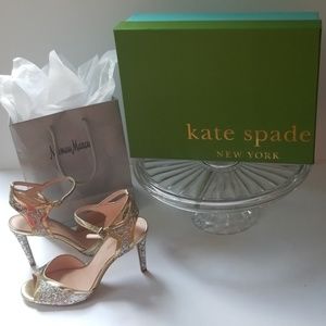 KATE SPADE Silver/Gold Heels